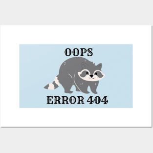 Oops error 404 raccoon - Internet Posters and Art